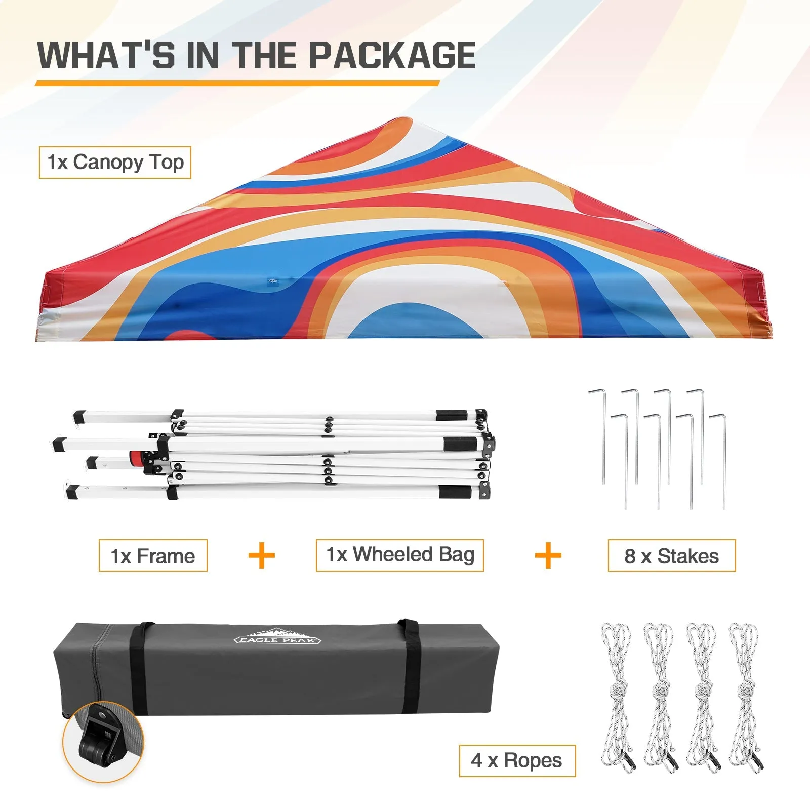 10x10 Slant Leg Pop-up Canopy Tent, 10x10 Base 8x8 Top (Swirl)