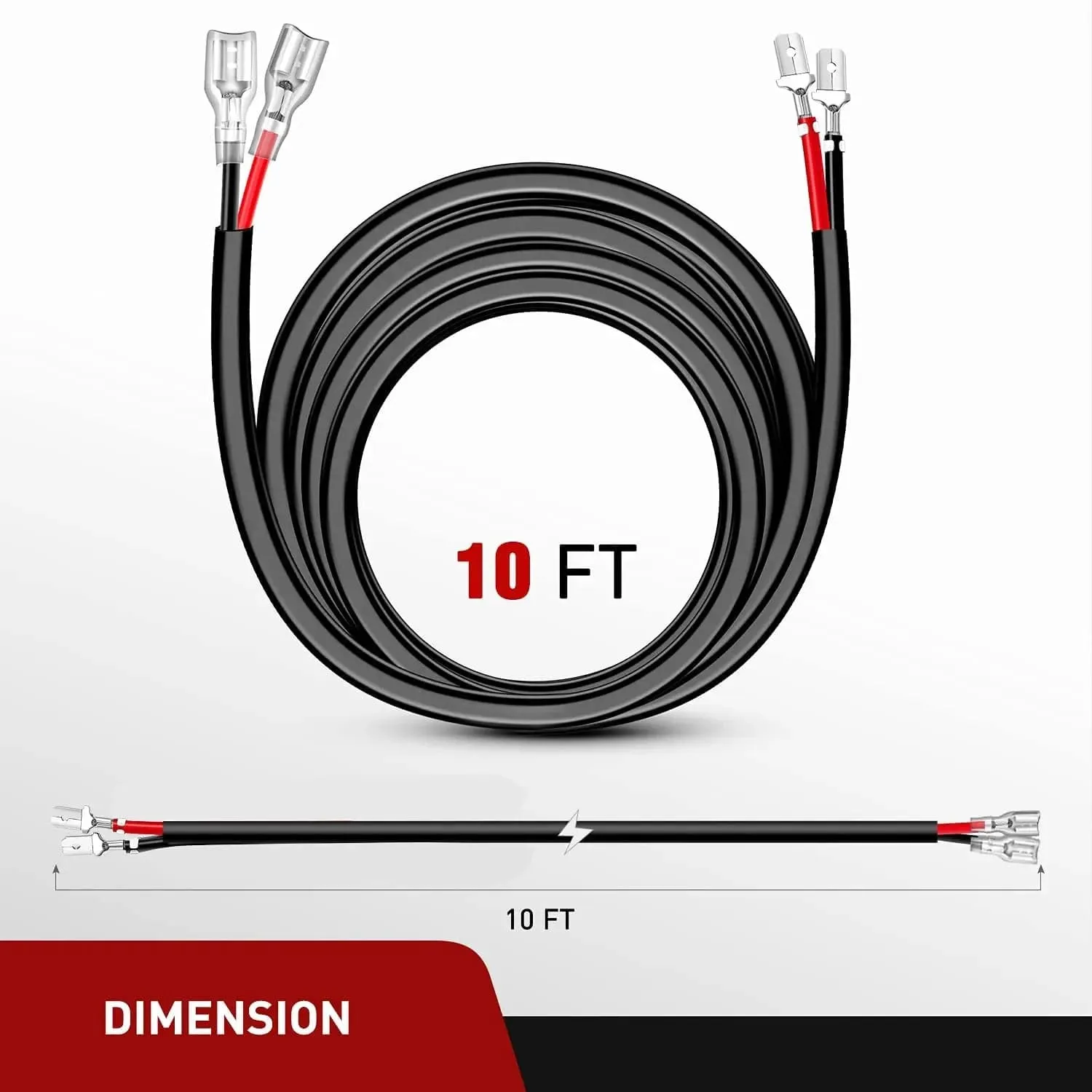 14AWG 10FT Wire Extension Kit LED Light Bar/Led Pods/LED Work Light