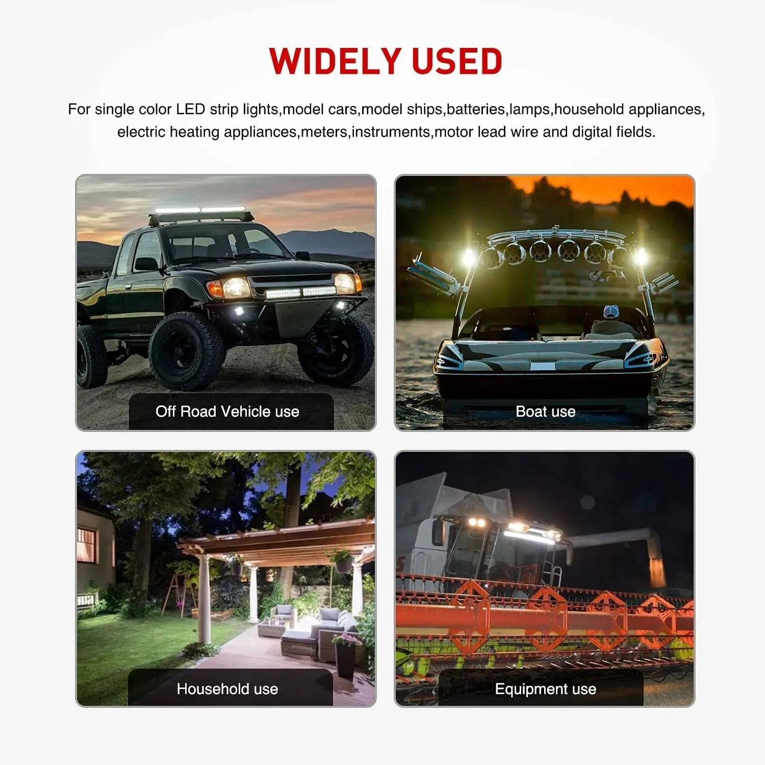 14AWG 10FT Wire Extension Kit LED Light Bar/Led Pods/LED Work Light