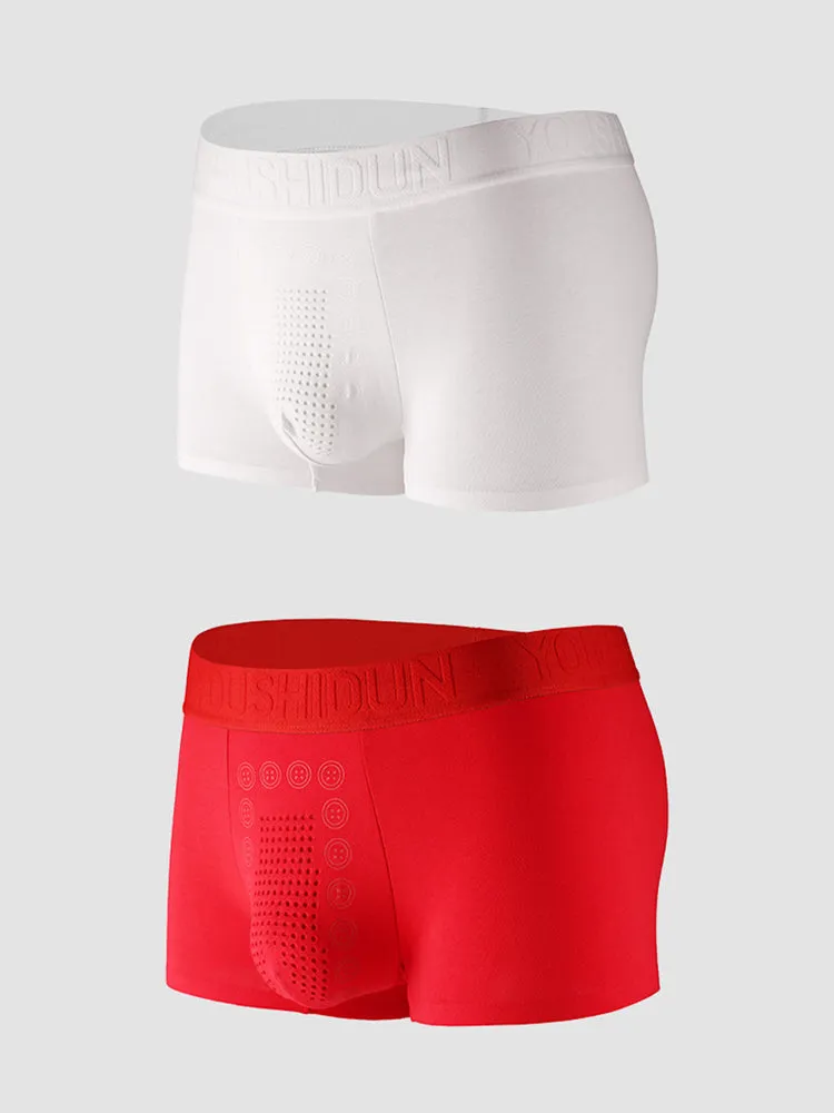 2-pack Men's Negative Ion Massage Boxer Briefs