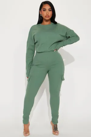 Airport Lounging Jumpsuit - Green
