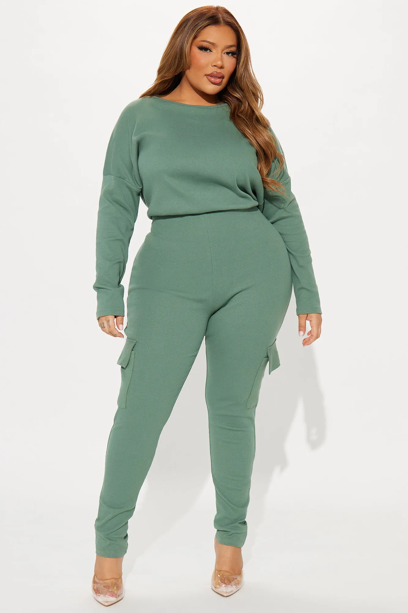 Airport Lounging Jumpsuit - Green