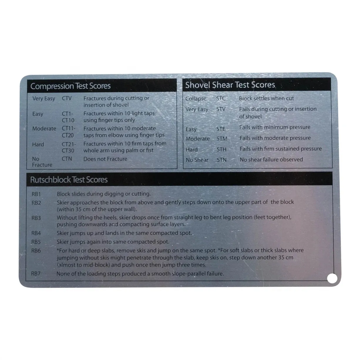 BCA Aluminum Crystal Card