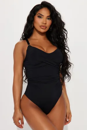 Beachside Lounging 1 Piece Swimsuit - Black