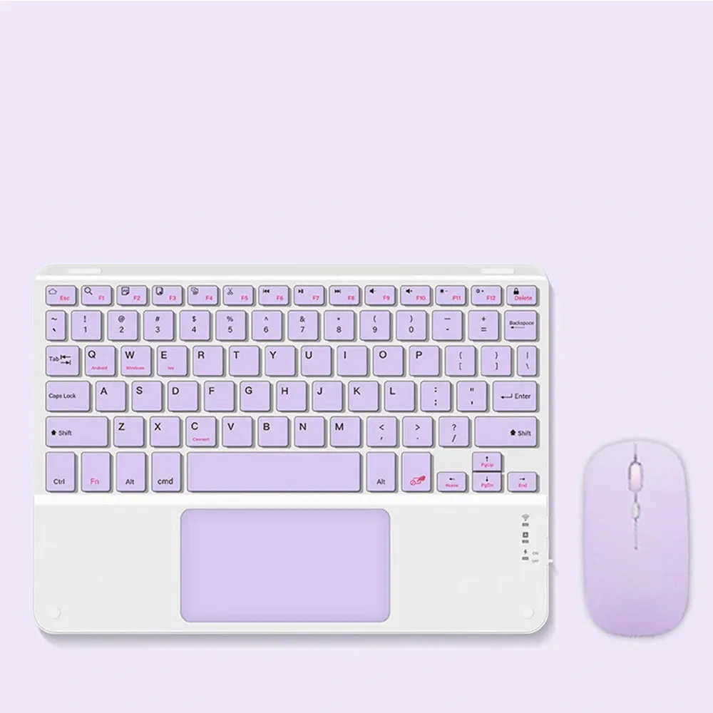 Bluetooth Keyboard & Mouse For Android Ios Windows Purple