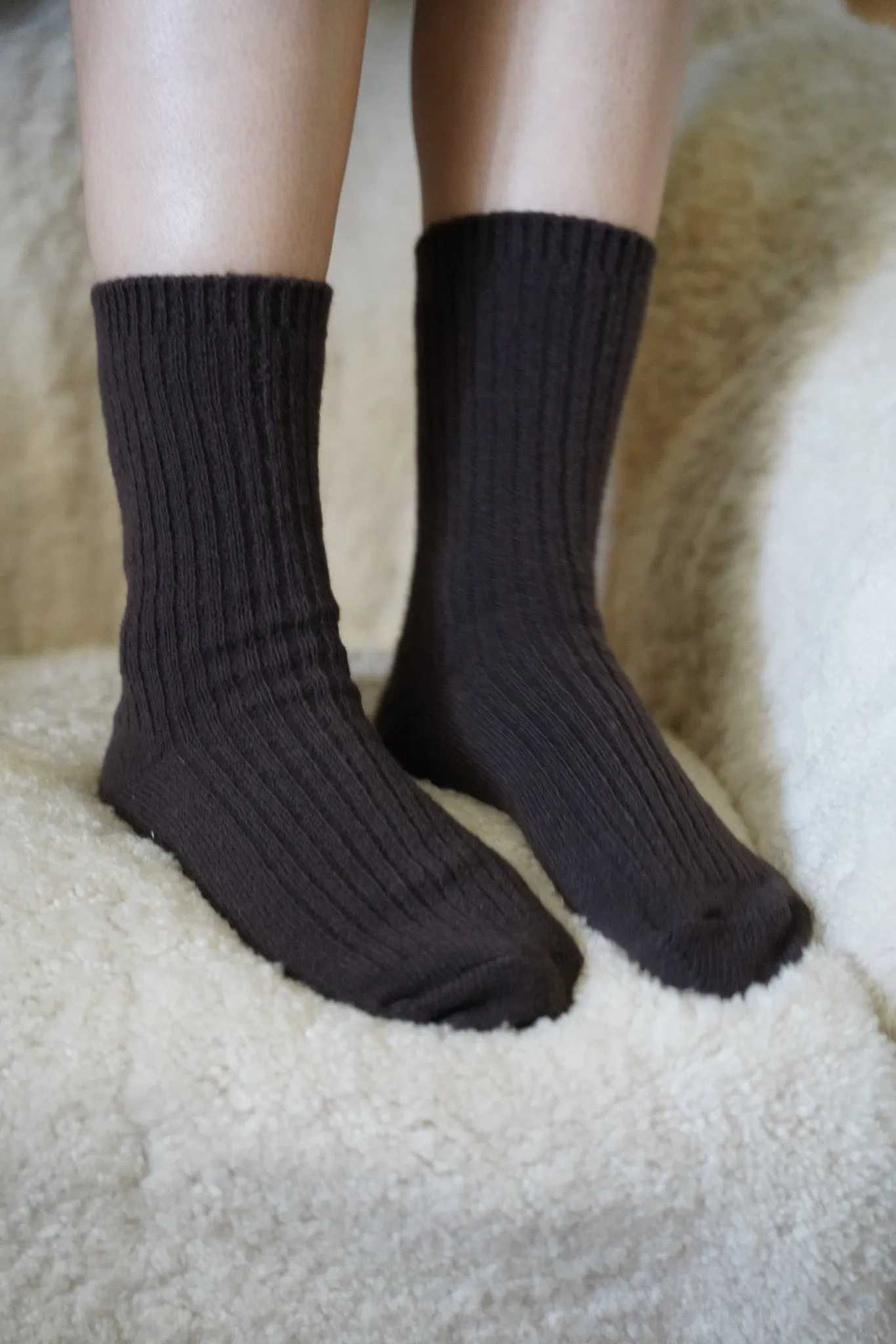 Dark Brown Lounging Socks
