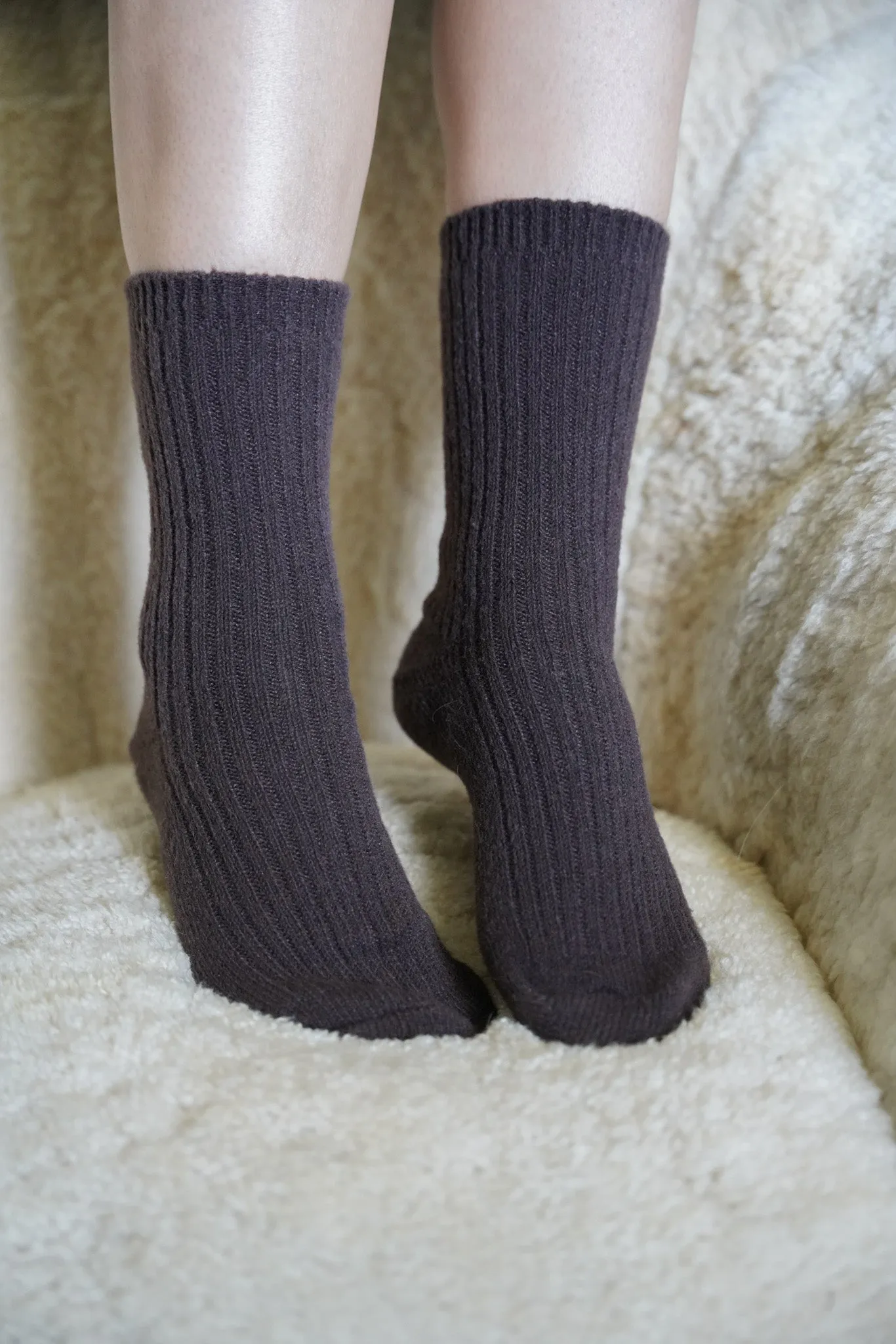 Dark Brown Lounging Socks