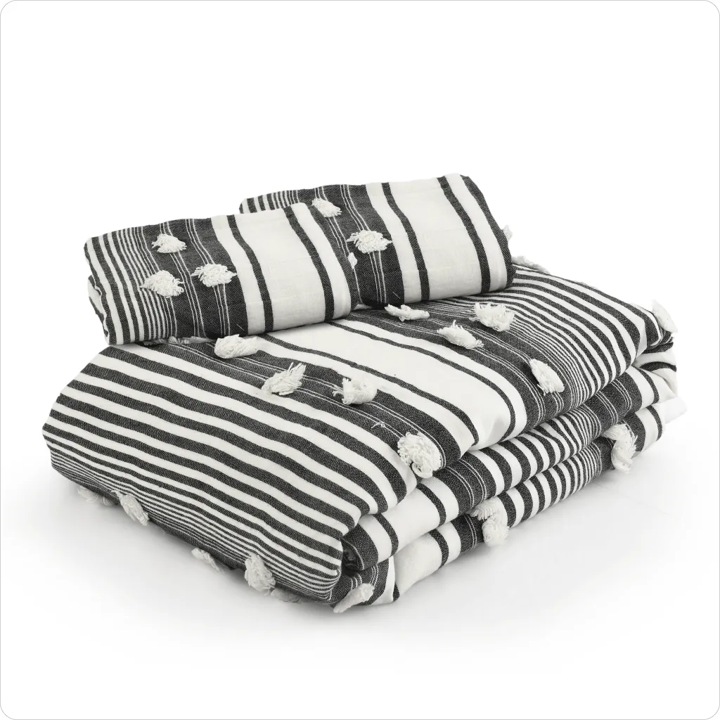 Duvet Cover Set - Cotton Candle Wick (King)