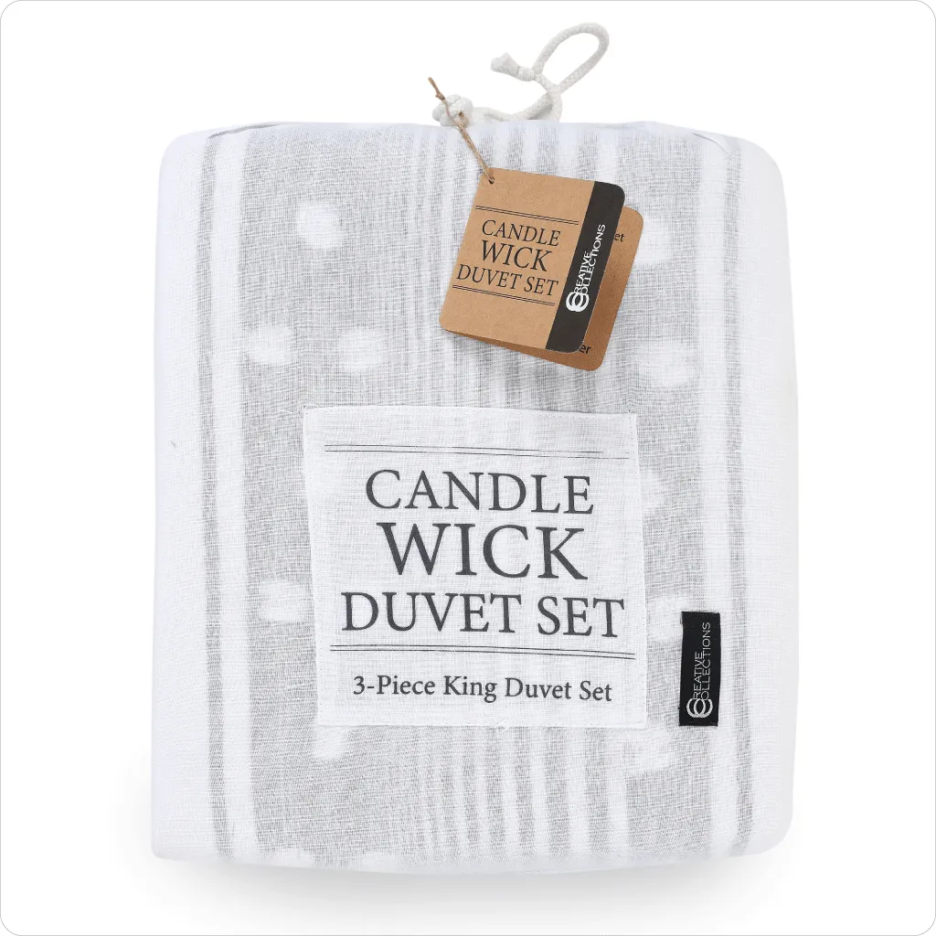 Duvet Cover Set - Cotton Candle Wick (King)