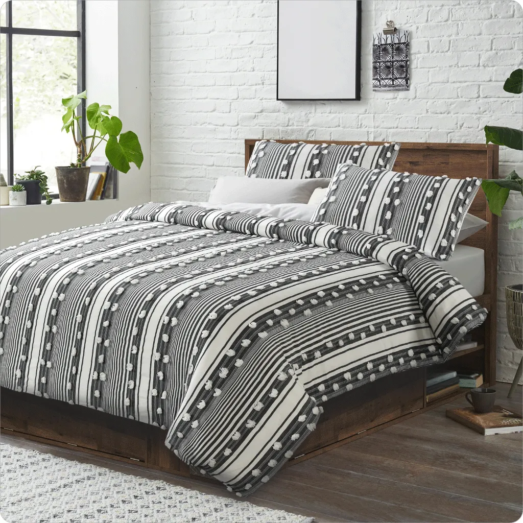 Duvet Cover Set - Cotton Candle Wick (King)