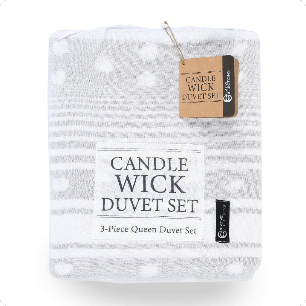 Duvet Cover Set - Cotton Candle Wick (Queen)