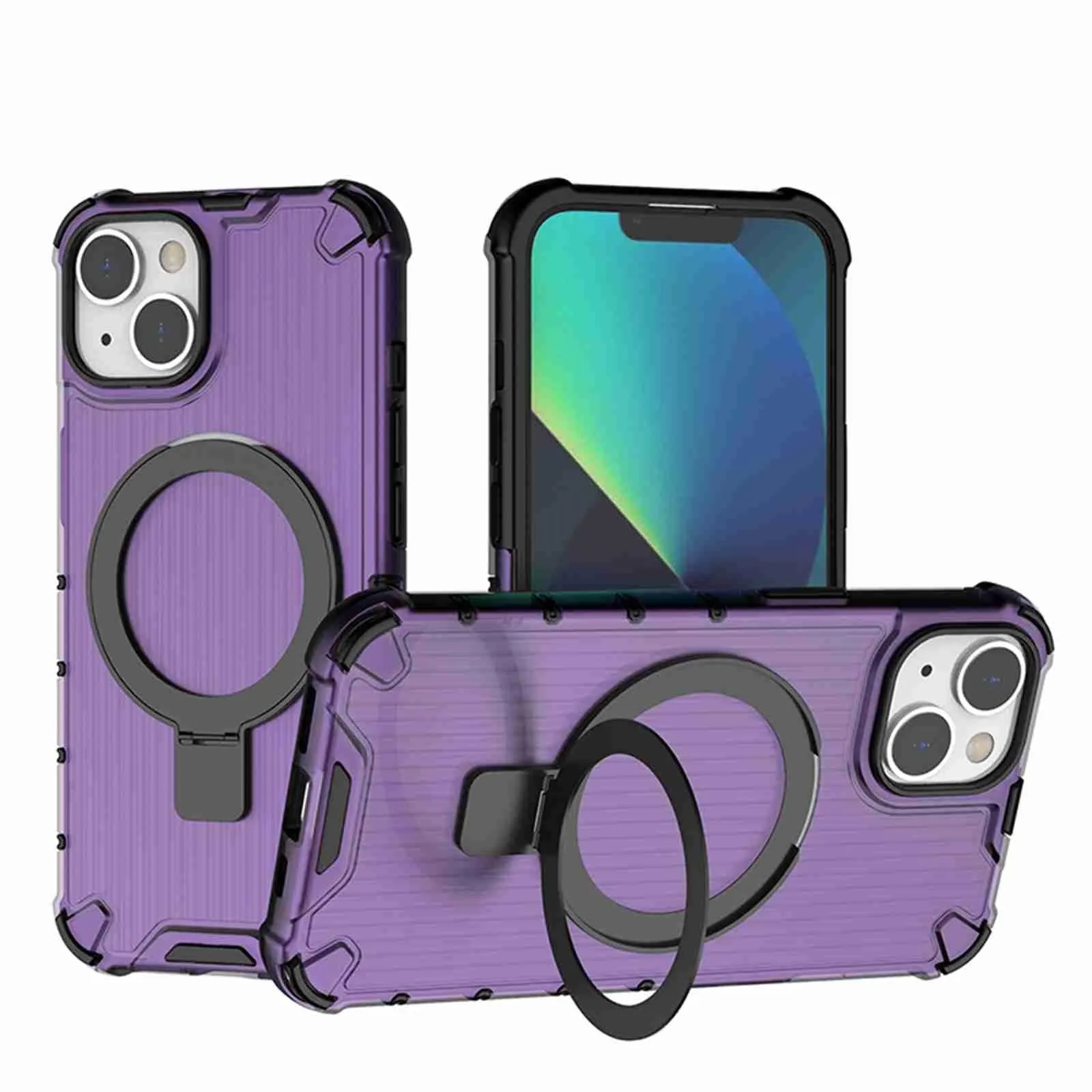 For Iphone 15 Grating Holder Shockproof Phone Case