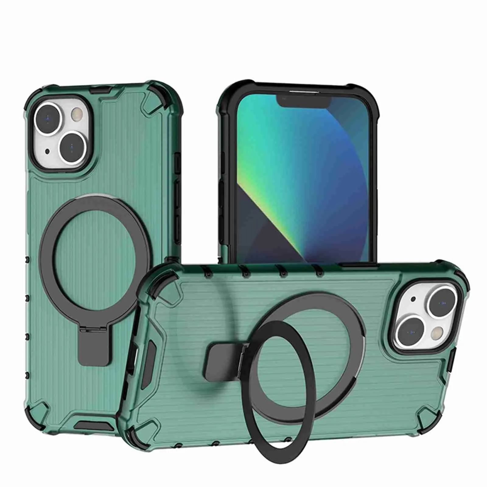 For Iphone 15 Grating Holder Shockproof Phone Case