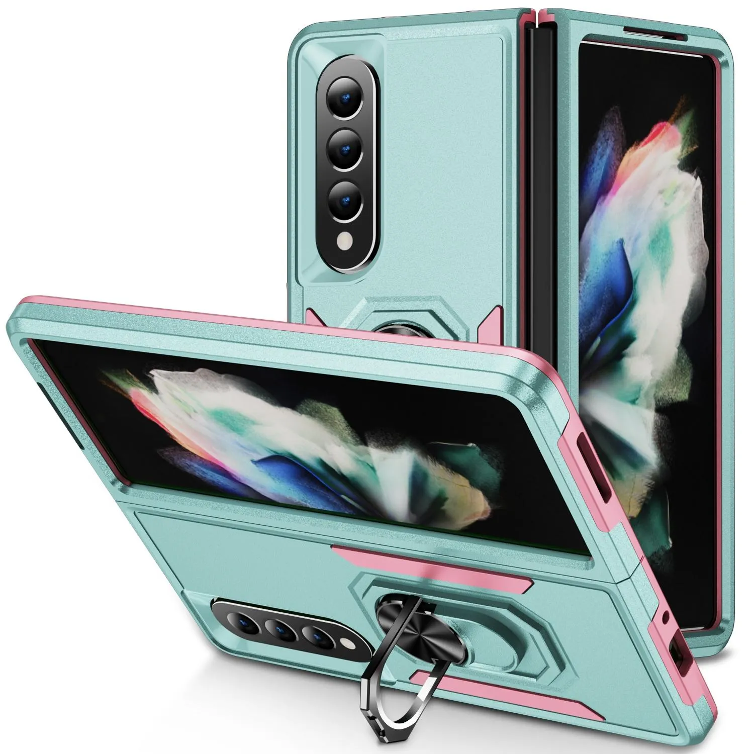 Galaxy z Fold 4 Shockproof Case with Holder - Pc Tpu