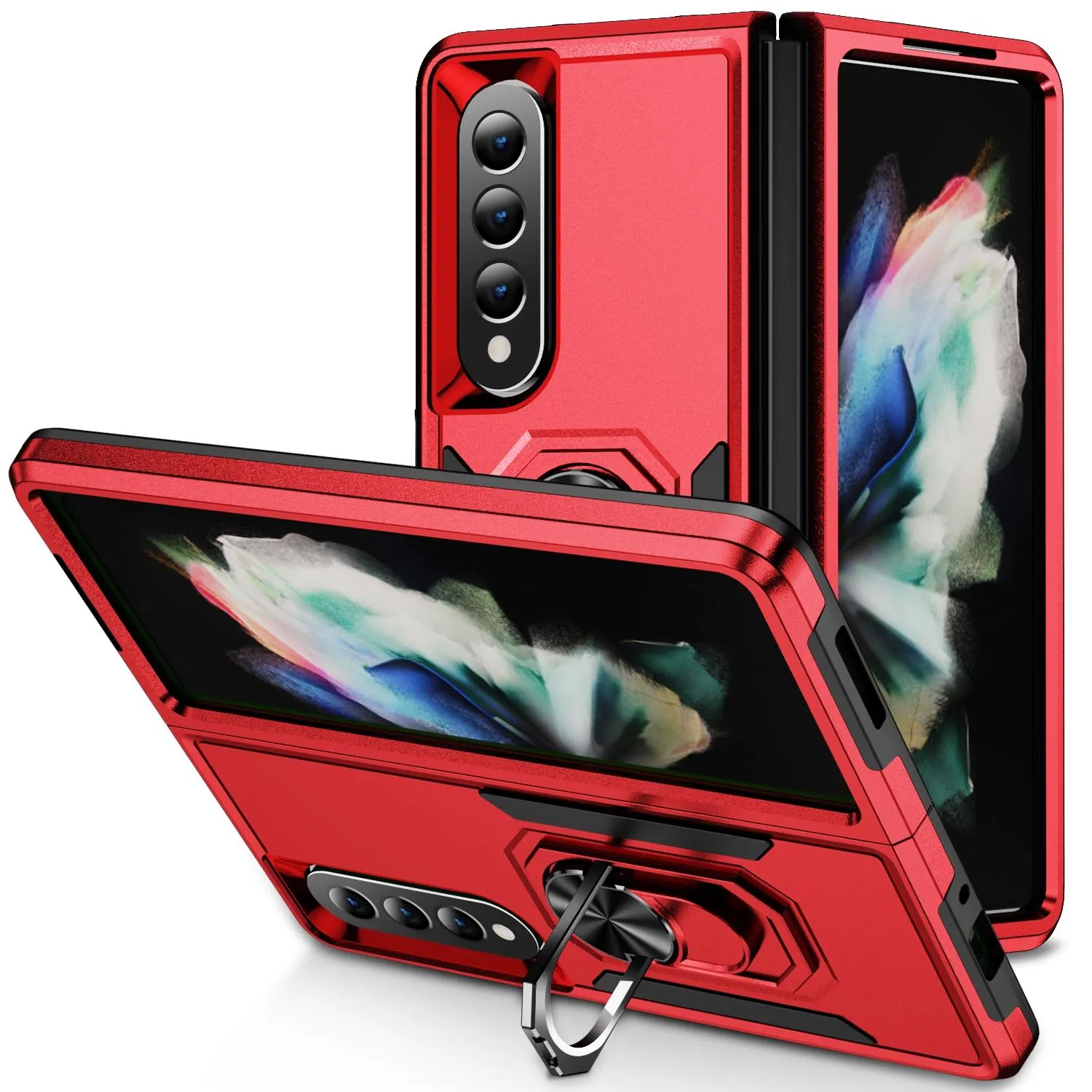 Galaxy z Fold 4 Shockproof Case with Holder - Pc Tpu