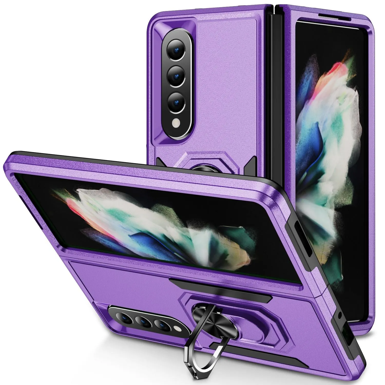 Galaxy z Fold 4 Shockproof Case with Holder - Pc Tpu