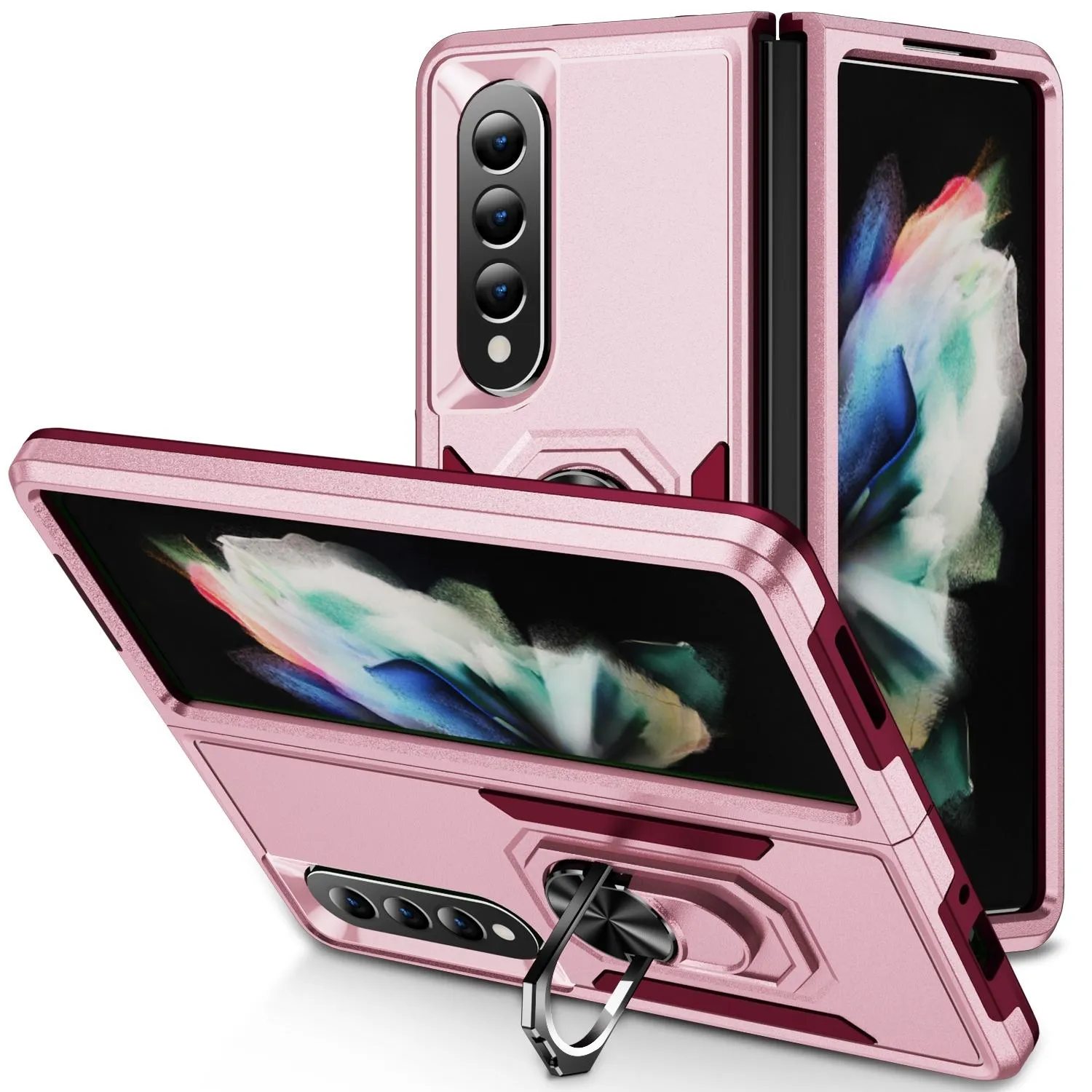 Galaxy z Fold 4 Shockproof Case with Holder - Pc Tpu