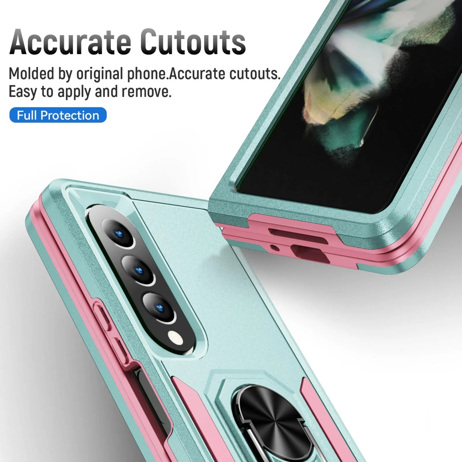 Galaxy z Fold 4 Shockproof Case with Holder - Pc Tpu