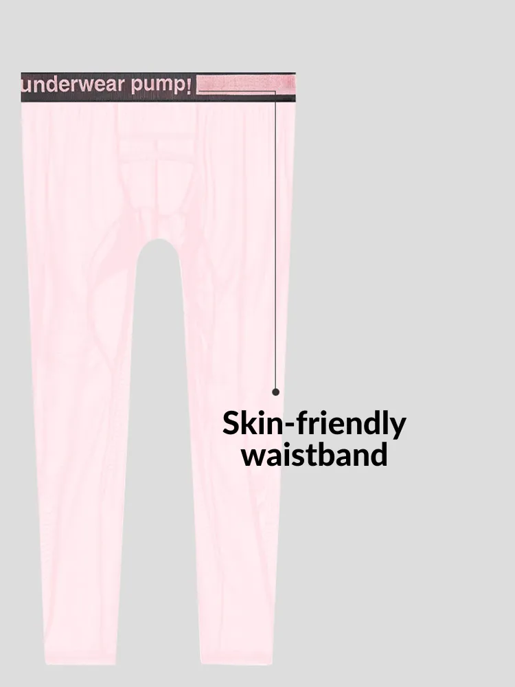 Men's Ice Silk Semi-Transparent Sexy Fitness Pants