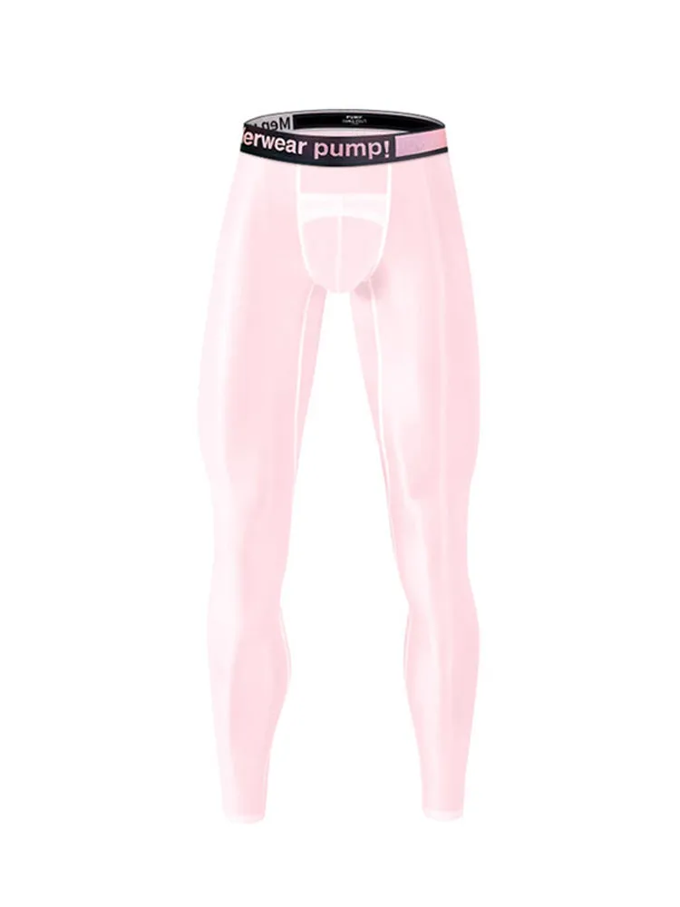 Men's Ice Silk Semi-Transparent Sexy Fitness Pants
