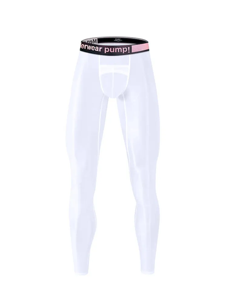 Men's Ice Silk Semi-Transparent Sexy Fitness Pants