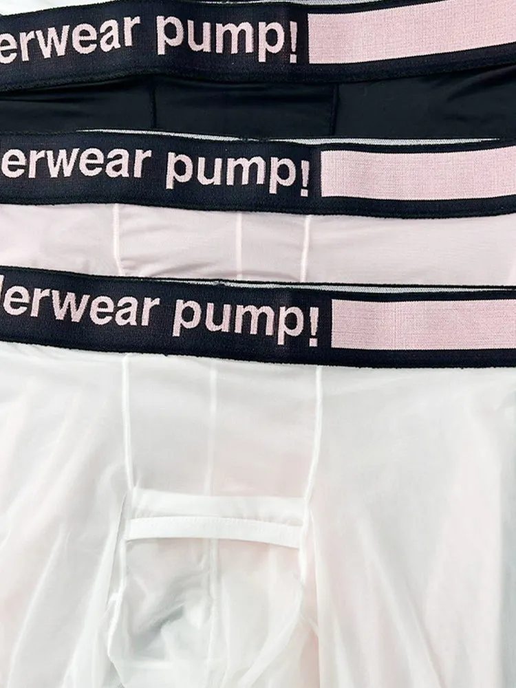 Men's Ice Silk Semi-Transparent Sexy Fitness Pants