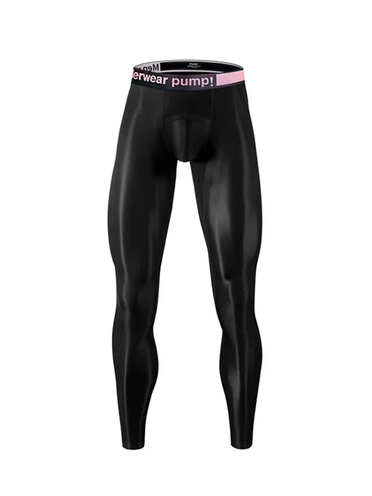 Men's Ice Silk Semi-Transparent Sexy Fitness Pants