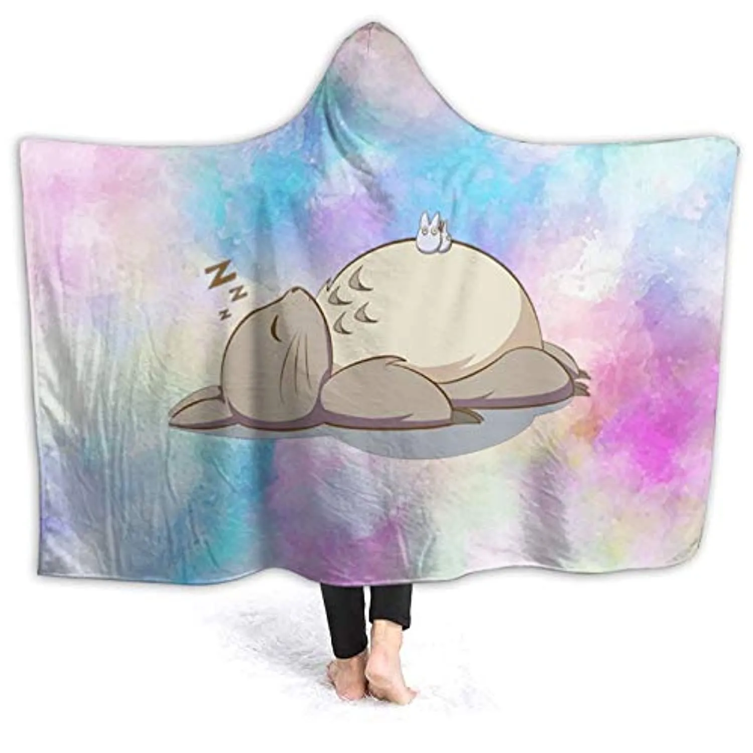 My Neighbor Totoro Hooded Blanket - Wearable 3D Hooded Fleece Blanket