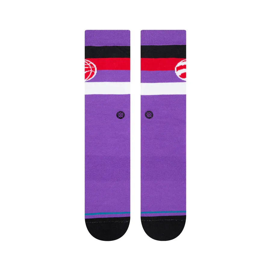NBA Raptors Stripe Crew Socks (Red)