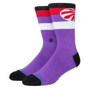 NBA Raptors Stripe Crew Socks (Red)