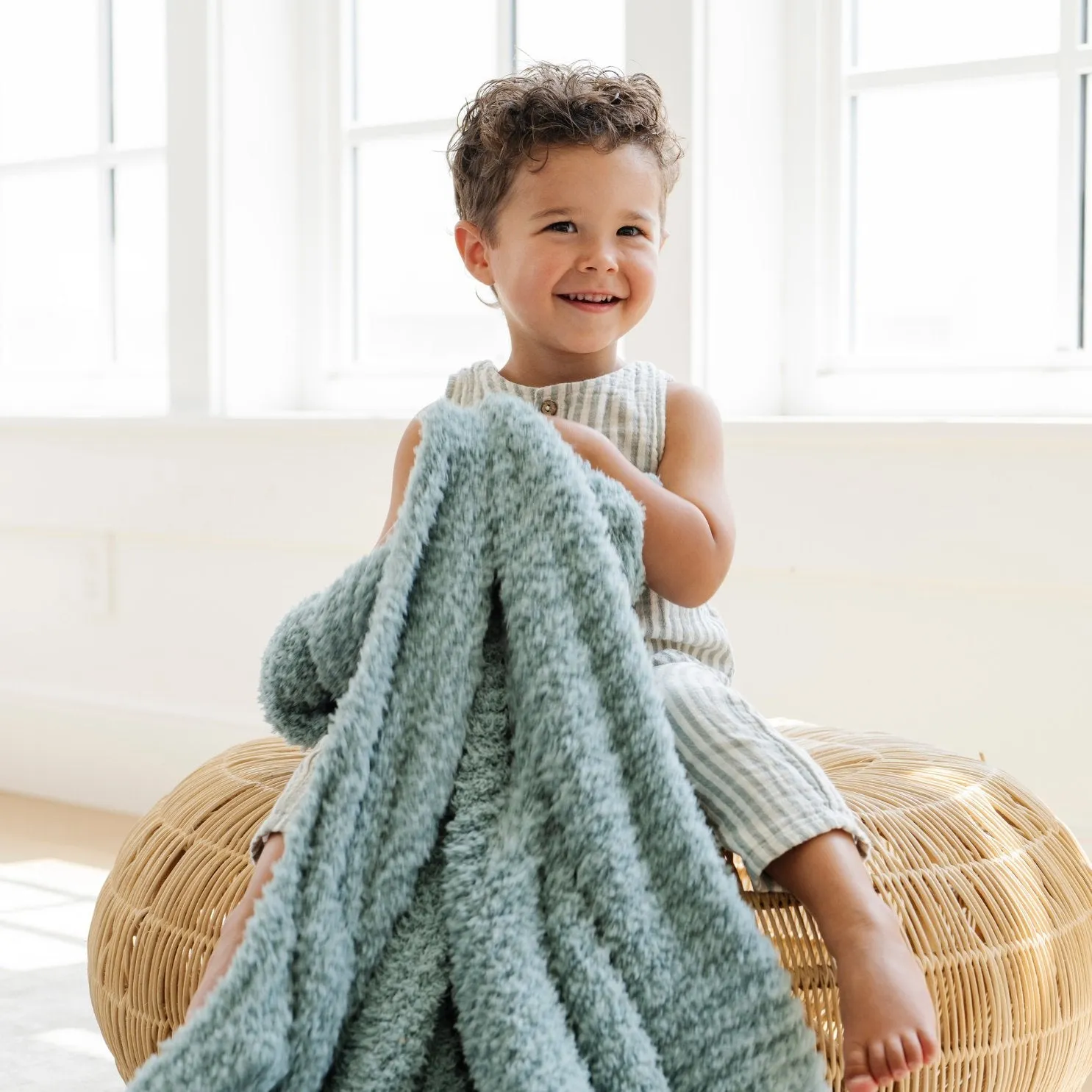RIBBED BAMBONI RECEIVING BLANKETS