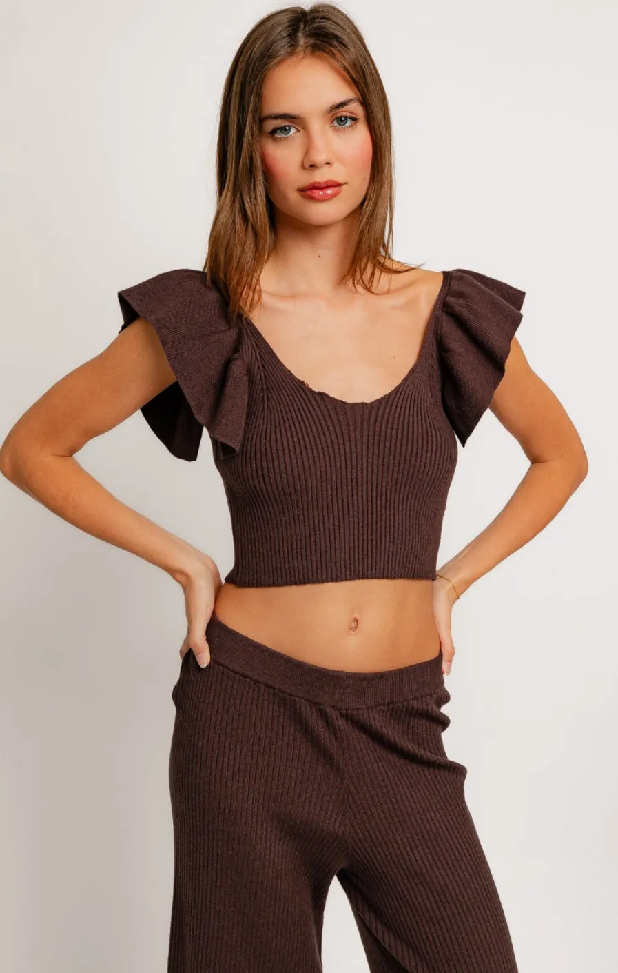 Ruffled up and lounging set