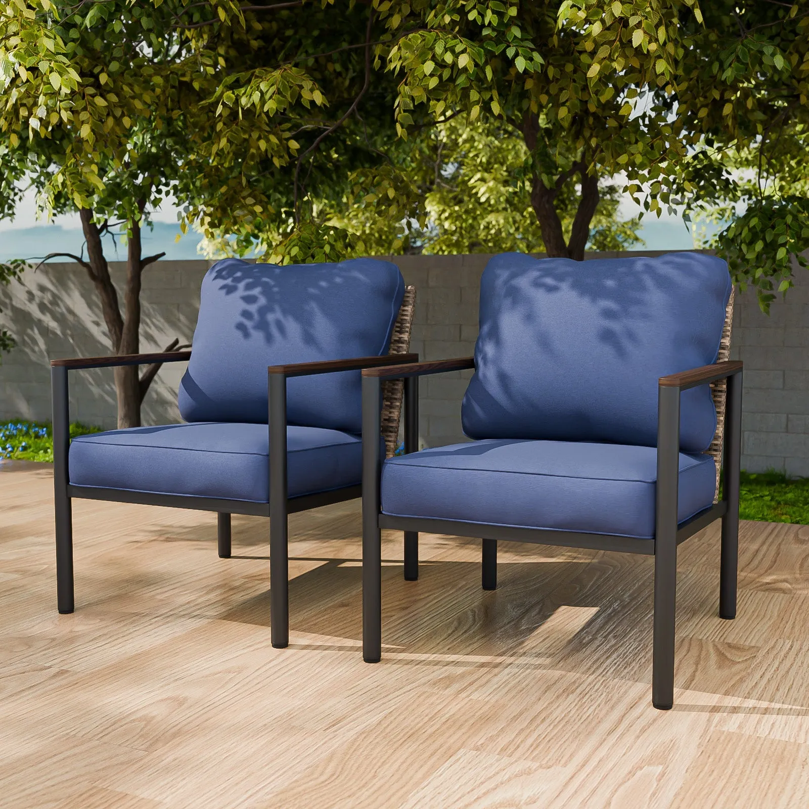 Sunset Dune Outdoor Patio Furniture Chair, 2 Chairs