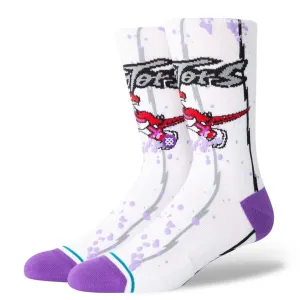 Toronto Raptors Overspray Socks (White)