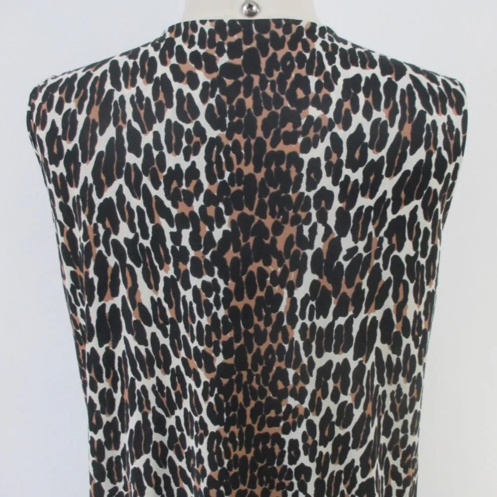 Vintage 60s Evening Leopard Lounging Duster / Robe