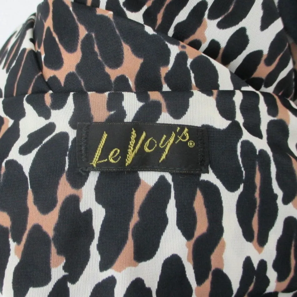 Vintage 60s Evening Leopard Lounging Duster / Robe