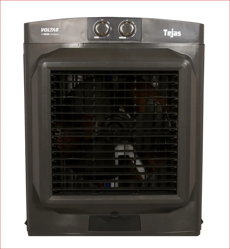 Voltas 110L Desert Cooler Tejas 110 | Honeycomb Cooling | Ice Chamber | Inverter Support | Heavy Duty Wheels