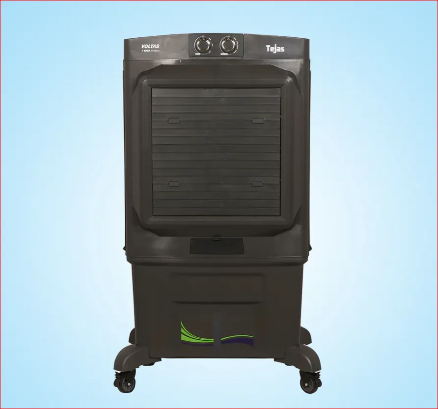 Voltas 110L Desert Cooler Tejas 110 | Honeycomb Cooling | Ice Chamber | Inverter Support | Heavy Duty Wheels