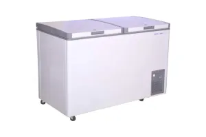 Voltas CF 500 DD-P 461 Litre Double Door Hard Top Deep Freezer  CFC-Free, Commercial Freezer with Castor Wheels (White)