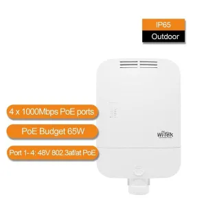 Wi-Tek 4GE(PoE) 1GE 1SFP  Gigabit Outdoor PoE Switch, WI-PS306GF-O